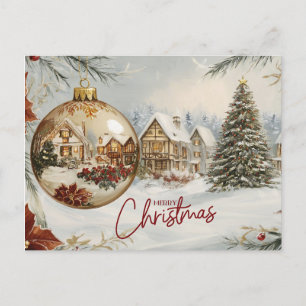 byn god jul, Julgran, Ornament Helg Vykort