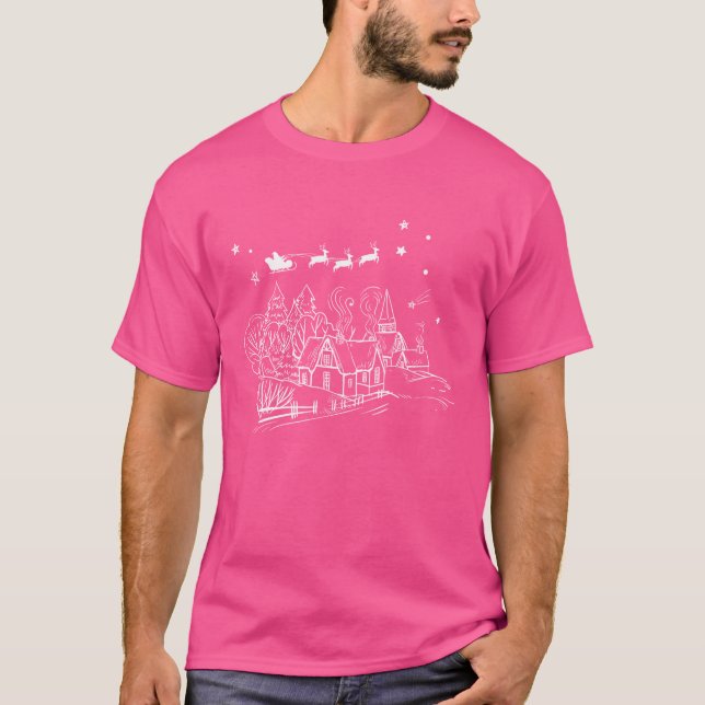 byn God jul t-shirt retro (Framsida)