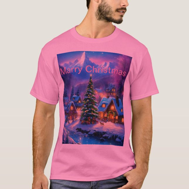 byn Hristmas Fairytale Village T Shirt (Framsida)