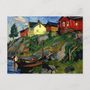Byn i Finland, konsmålning av bra Vykort