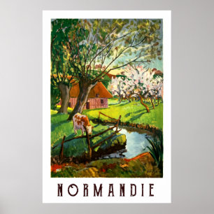 Byn i Normandie, Frankrike Poster