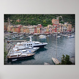 Byn Italienska Harbour - Portofino Poster