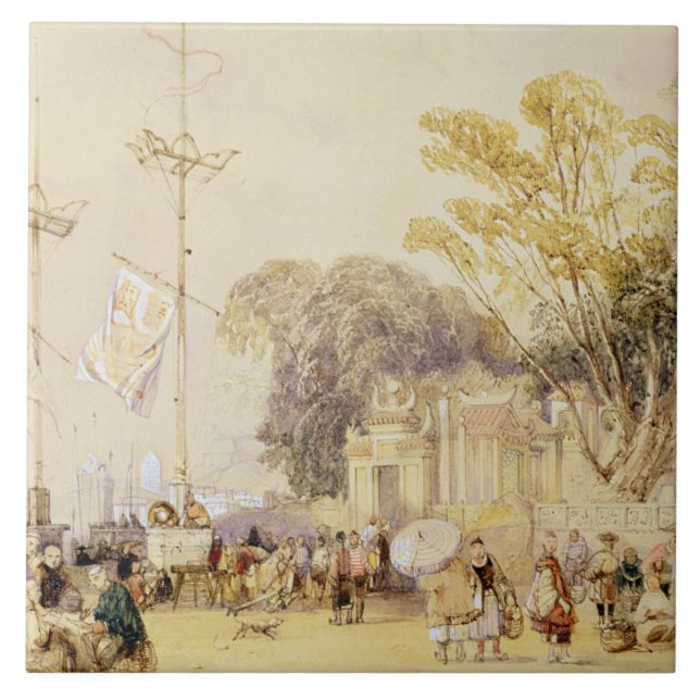 Byn kvadrerar i fjärden av Hong Kong, pläterar 5 Kakelplatta (Framsidan)