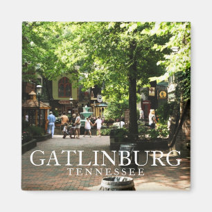 Byn kvadrerar i Gatlinburg, den Tennessee souvenir Magnet