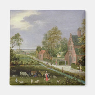 Byn landskap magnet