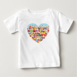 byn lycklig Heart T-shirt