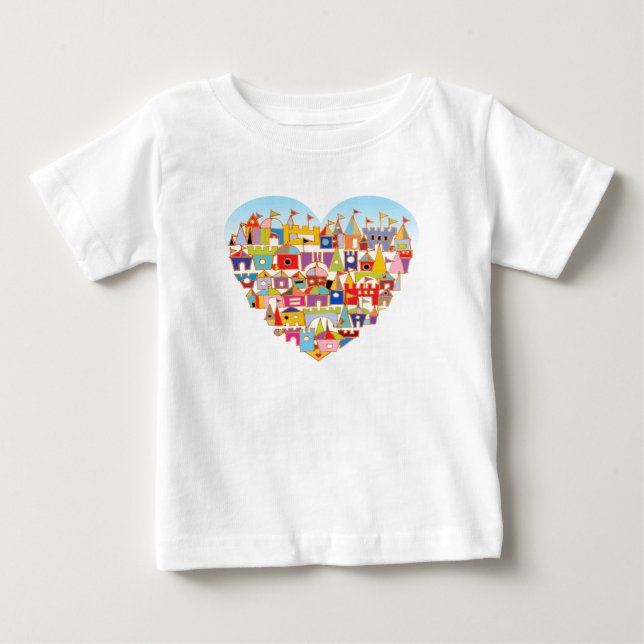 byn lycklig Heart T-shirt (Framsida)