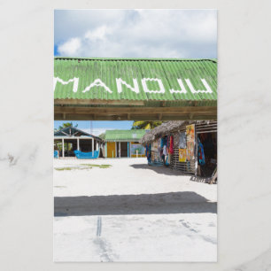Byn Mano Juan i Saona Domenican Republic Brevpapper