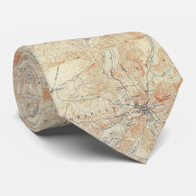 Byn och området Saranac Sjö i Adirondacks Slips (Rullad)