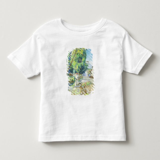 Byn (pastell på papper) t-shirt (Framsida)