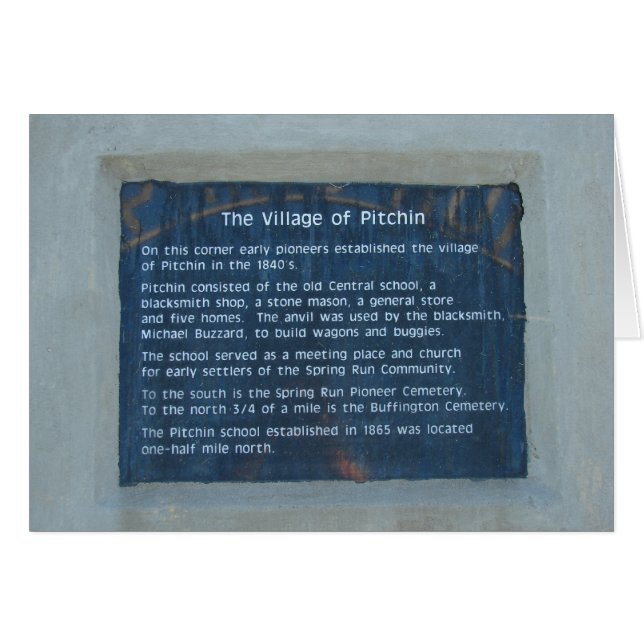 Byn Pitchin, Iowa Hälsningskort (Framsidan Horizontal)