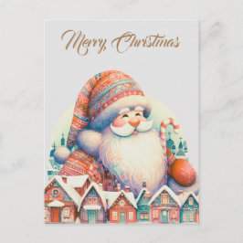 Byn Retro Jultomten Vykort
