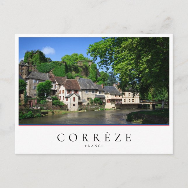 Byn Segur-le-Chateau i Corrèze, Frankrike Vykort (Framsida)