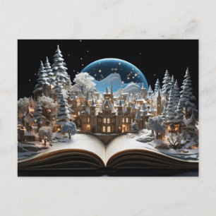 Byn Snö-Globe i julstorybook Helg Vykort