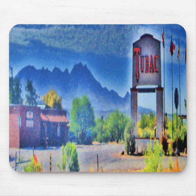 Byn, Tubac, Arizona mousepad Musmatta (Framsidan)