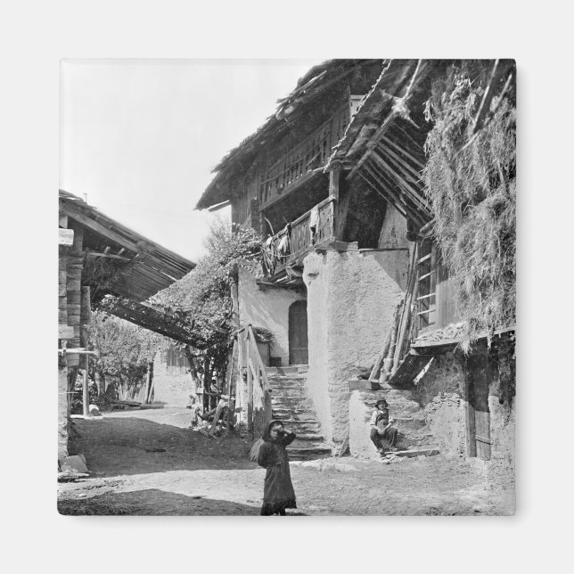 Byn Valais, tidigt 1900-talet Magnet (Framsidan)