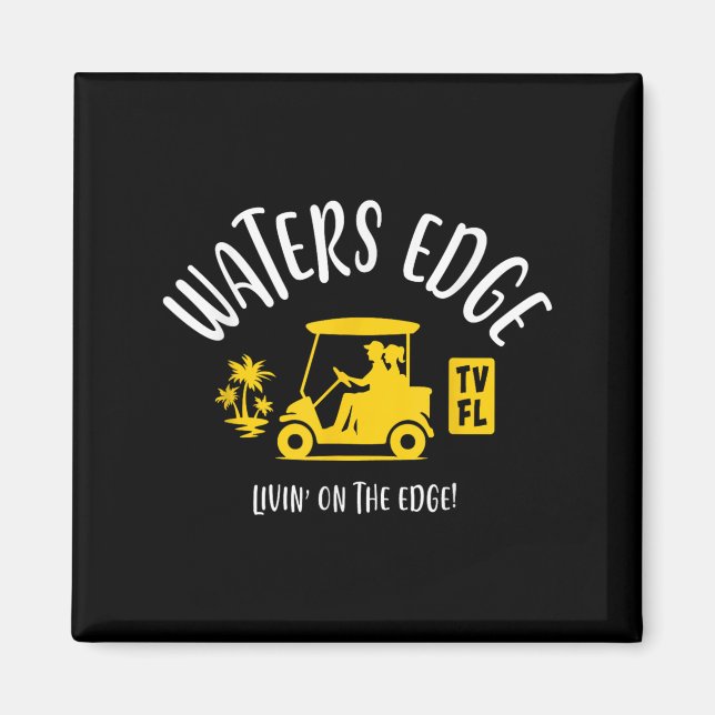byn Vatten Kant Tv Fl Golf Cart Design Magnet (Framsidan)