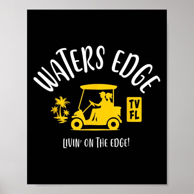 byn Vatten Kant Tv Fl Golf Cart Design Poster (Framsidan)