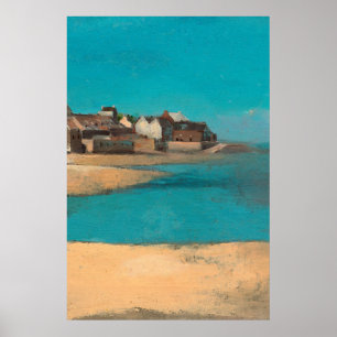 Byn vid havet i Bretagne av Odilon Redon Poster