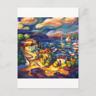 Byn vid havet vykort