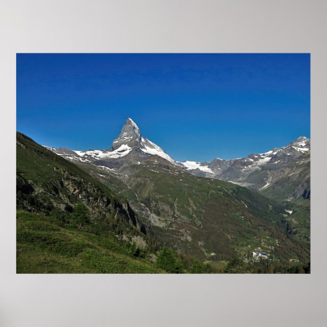 Byn vid Matterhorns fot Poster (Framsidan)