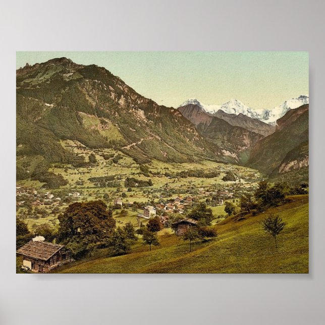 Byn Wilderswil, Schynige Platte, med berget Ei Poster (Framsidan)