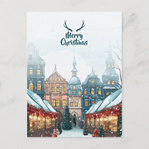 Byn Winter christmas Vykort