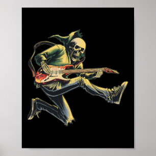 Bynd Rock and roll Guitar S För manar Bynd Tee 7 Poster