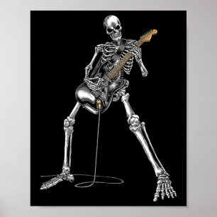 Bynd Rock and roll Guitar S För manar Bynd Tee Poster