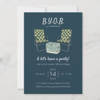 BYOB Guy's Födelsedagsfest inbjudan