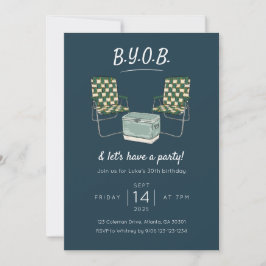 BYOB Guy's Födelsedagsfest inbjudan