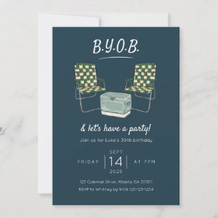 BYOB Guy's Födelsedagsfest inbjudan