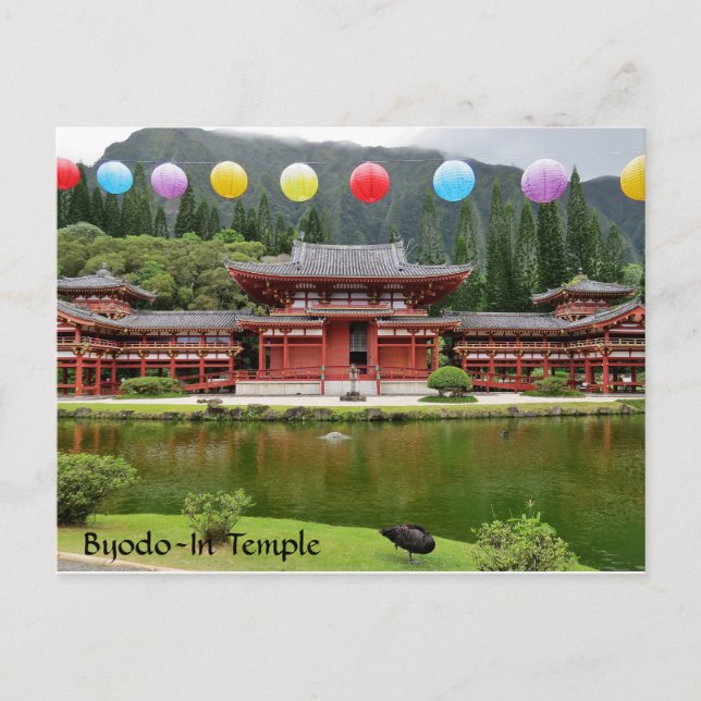 Byodo-in-buddhist Temple Hawaii Vykort (Framsida)