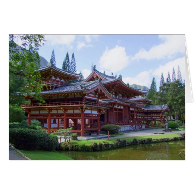 Byodo-In Temple - Hawaii Hälsningskort (Framsidan Horizontal)