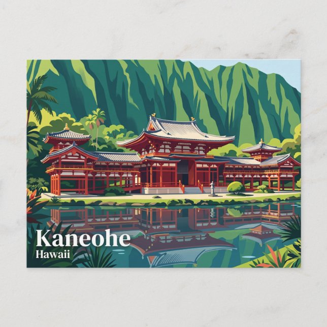 Byodo-In-templet USA Vykort (Framsida)