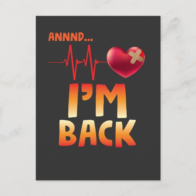 bypassoperation av hjärtsjukdom vykort (Framsida)