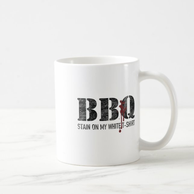 Byrbecue Stain på min vita 2 Kaffemugg (Höger)