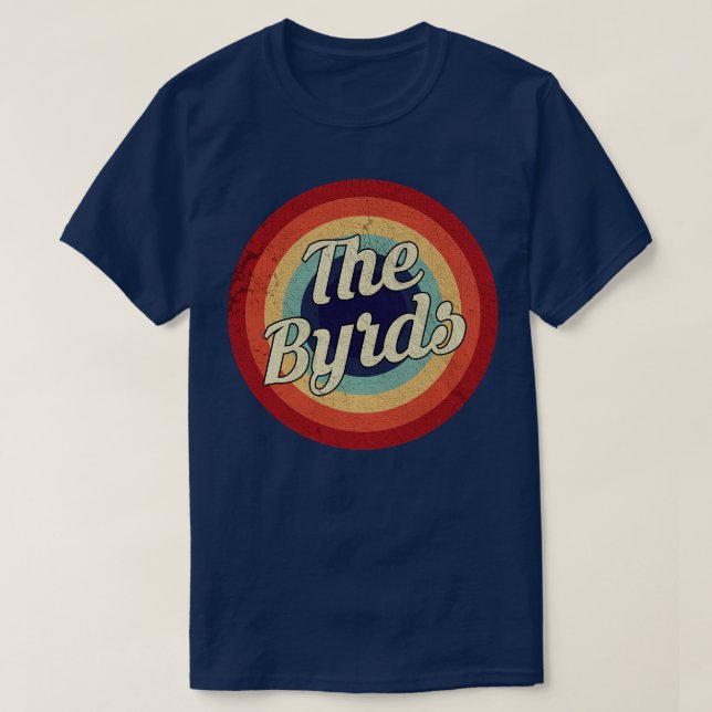Byrds Retro Circle Vintage T Shirt (Design framsida)