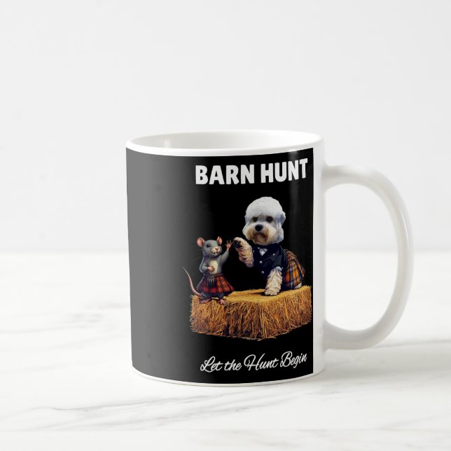 Byrn Hunt Älskare - Cute Råtta och Dandie Dinmont  Kaffemugg (Höger)