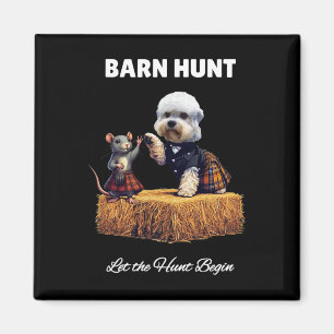 Byrn Hunt Älskare - Cute Råtta och Dandie Dinmont Magnet
