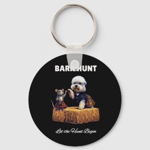 Byrn Hunt Älskare - Cute Råtta och Dandie Dinmont Nyckelring
