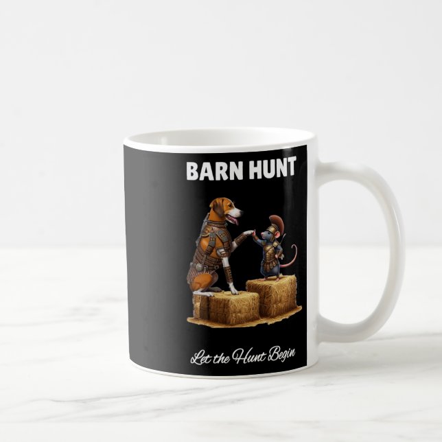 Byrn Hunt Älskare - Cute Warrior Råtta och America Kaffemugg (Höger)