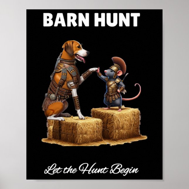 Byrn Hunt Älskare - Cute Warrior Råtta och America Poster (Framsidan)