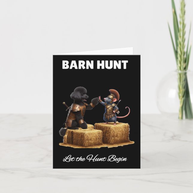 Byrn Hunt Älskare - Cute Warrior Råtta och Black P Kort (Framsida)