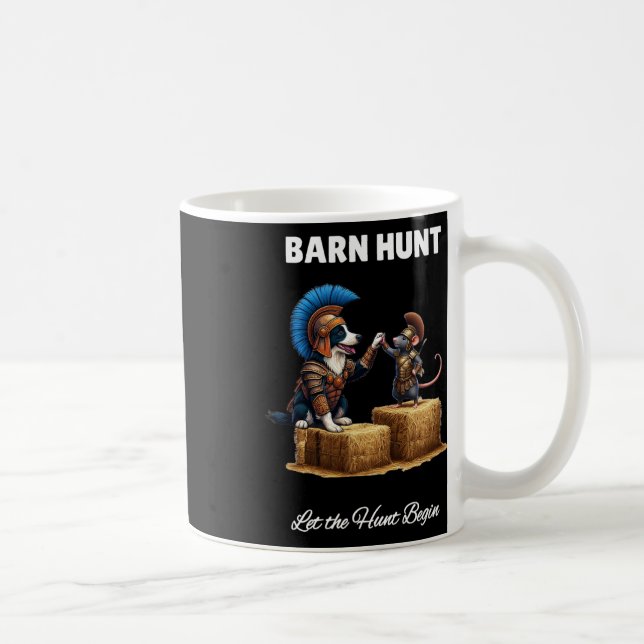 Byrn Hunt Älskare - Cute Warrior Råtta och Gräns C Kaffemugg (Höger)