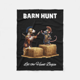 Byrn Hunt Älskare - Cute Warrior Råtta och Stvidds Fleecefilt