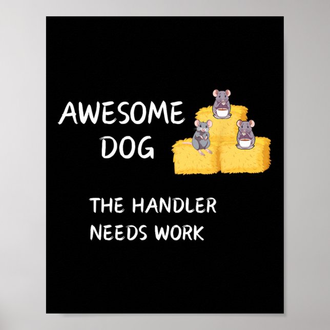 Byrn Hunt - Kaffe - Fantastisk Hund Handler Needs  Poster (Framsidan)