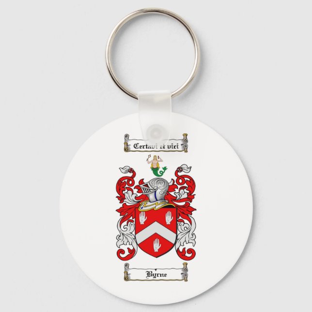 BYRNE FAMILY CREST - BYRNE JACKAR ARM NYCKELRING (Framsida)