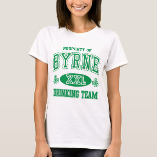 Byrne irländskt dricka lag t shirt