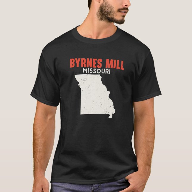 Byrnes Mill Missouri USA State America Travel Miss T Shirt (Framsida)